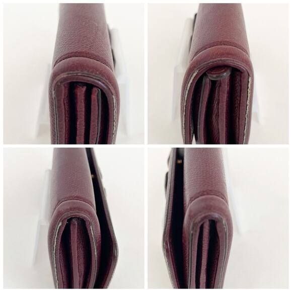 FERRAGAMO Long Continental Leather Wallet Maroon - Picture 11 of 14